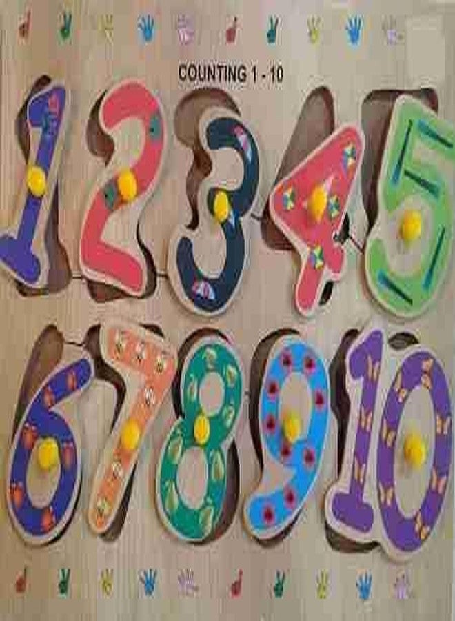 RPC99 Learning & Educational Numbers Wooden Board Puzzle Set Toy for Kids (Pack of 1) (1 to 10) (3+ yr) - Image 2